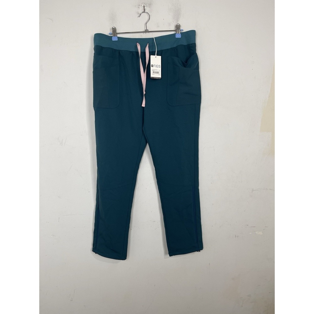 FIGS Womens Scrub Pants Large Green Kigali Skinny Pockets Tie Waist‎ 1622 Work